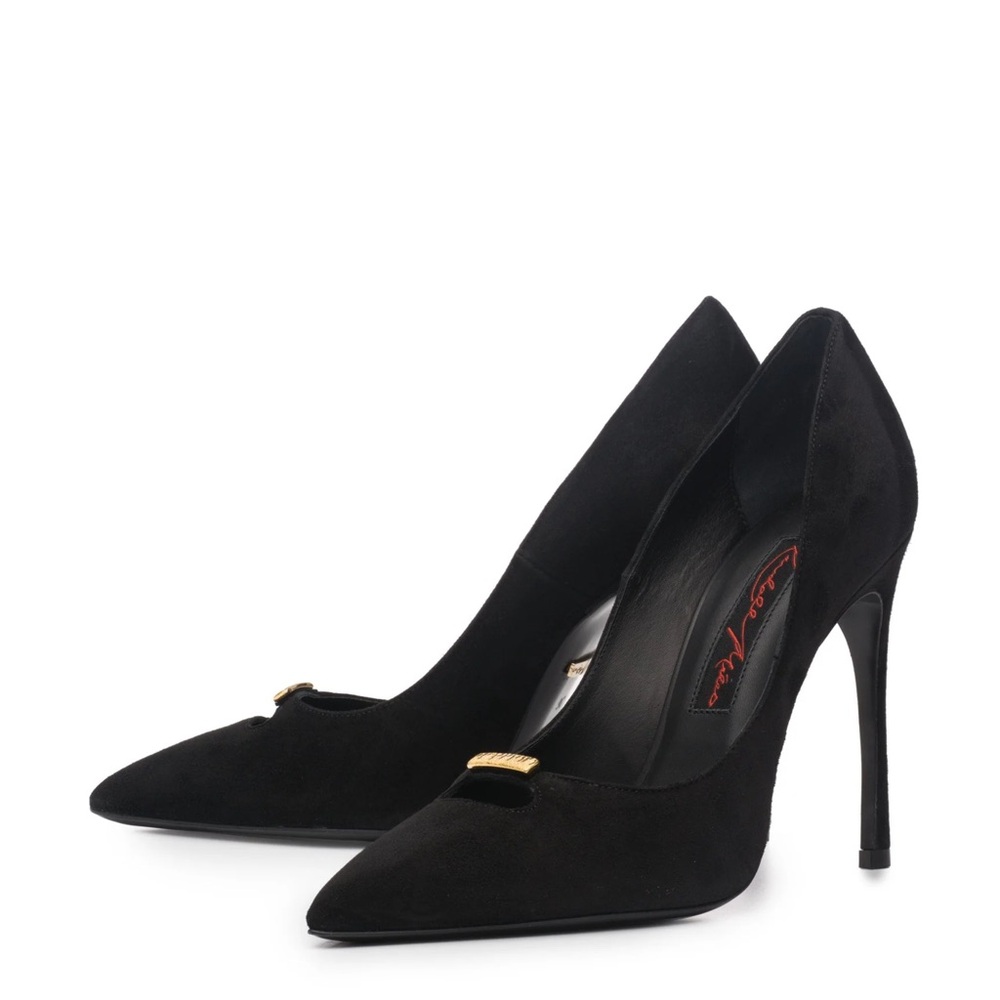 Kendall Miles Michelle Black Suede Pumps  Size:38